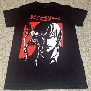 Death Note Shirt Black Red Light Yagami And Ryuk Anime Manga T Shirt Size XL